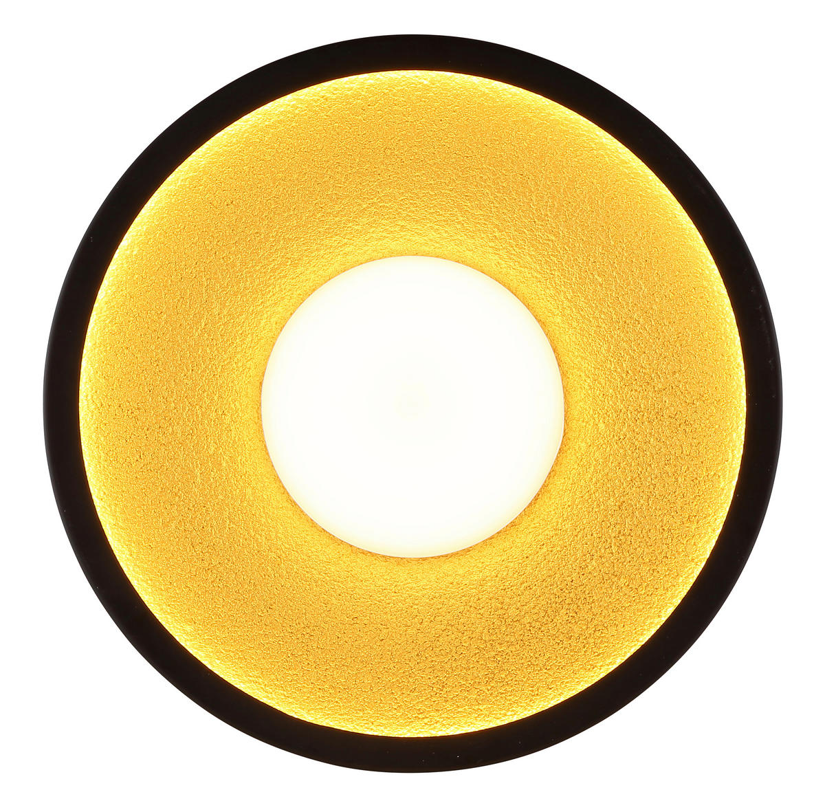 LED-DECKENLEUCHTE 40/8,7 cm   - Goldfarben/Schwarz, Design, Kunststoff/Metall (40/8,7cm) - Globo