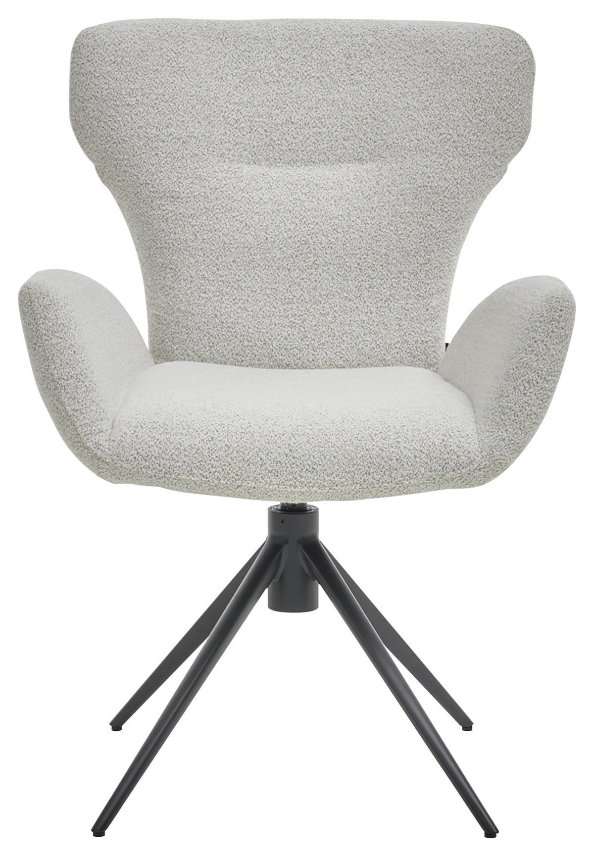 ARMLEHNSTUHL  in Stahl Bouclé  - Champagner/Schwarz, Design, Textil/Metall (65/93/68cm) - Musterring
