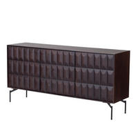 SIDEBOARD  in 160/76/40 cm  - Nussbaumfarben/Schwarz, KONVENTIONELL, Holz/Metall (160/76/40cm) - Livetastic