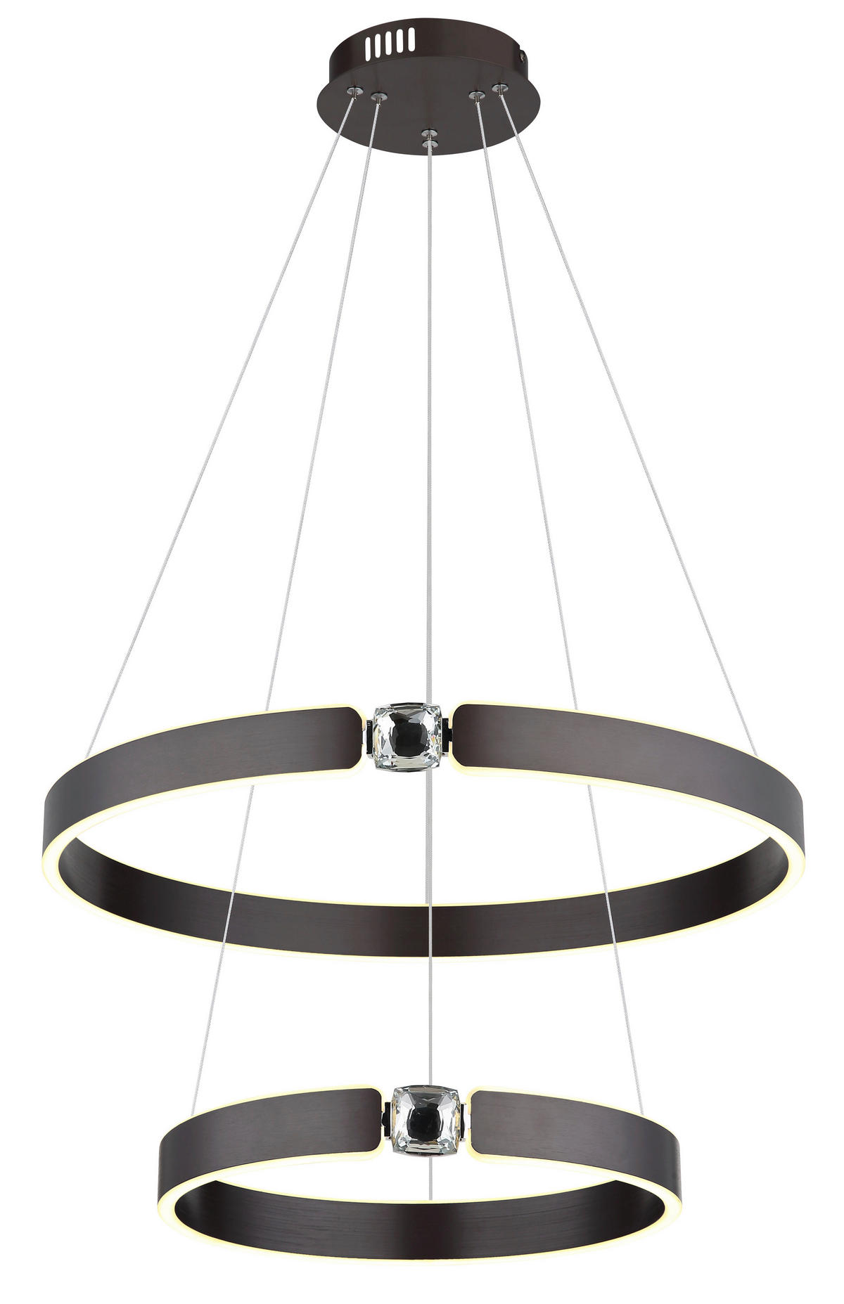 LED-HÄNGELEUCHTE HENDRICKS 60/125 cm   - Klar/Opal, Design, Glas/Kunststoff (60/125cm) - Globo