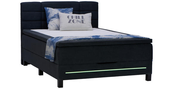 BOXSPRINGBETT 140/200 cm in Anthrazit - Anthrazit/Schwarz, KONVENTIONELL, Holzwerkstoff/Kunststoff (140/200cm) - Carryhome