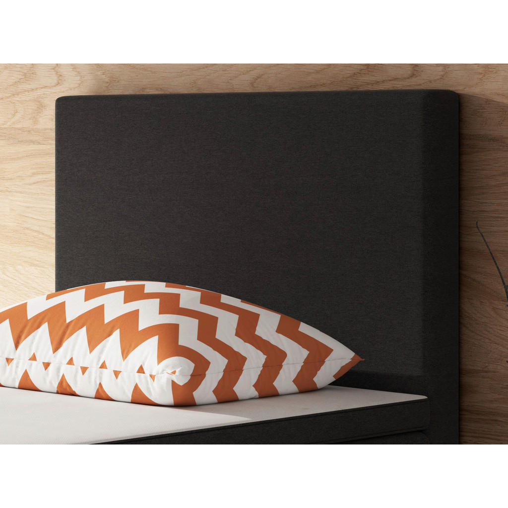Thumbnail - Mid.you Boxspringbett, Schwarz, Textil, H3, 7-Zonen, Höhe ca. 19 cm, 90x200 cm, Oeko-Tex® Standard 100, Matratze, gepols...