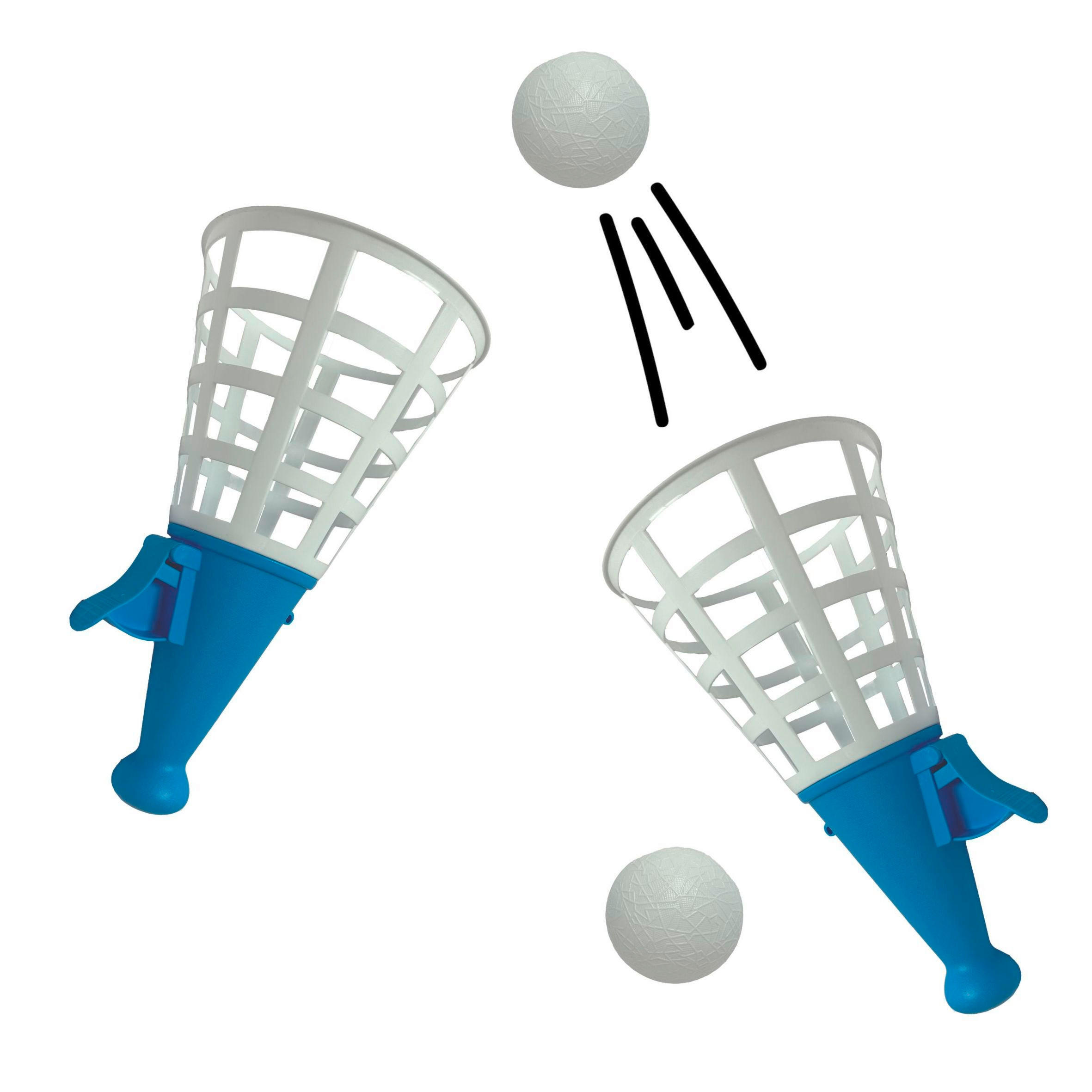 OUTDOORSPIEL XXL Fangballspiel - Blau/Weiß, Basics, Kunststoff (20/34/20cm) - alldoro
