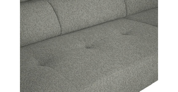 ECKSOFA in Struktur Hellgrau  280/205 cm  - Hellgrau/Schwarz, Design, Textil/Metall (280/205cm) - Xora