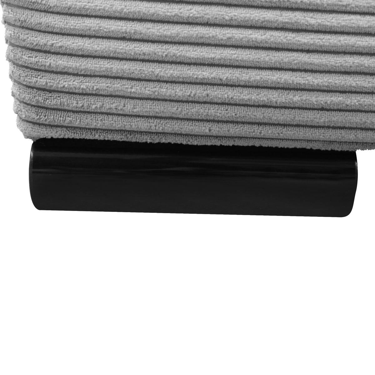 SCHLAFSOFA Cord Hellgrau  - Hellgrau/Schwarz, Design, Kunststoff/Textil (154/93/85cm) - MID.YOU