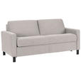 SCHLAFSOFA  in Webstoff Hellgrau  - Hellgrau/Schwarz, Design, Holz/Textil (184/92/102cm) - Venda