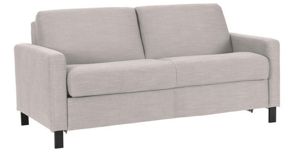 SCHLAFSOFA  in Webstoff Hellgrau  - Hellgrau/Schwarz, Design, Holz/Textil (184/92/102cm) - Venda