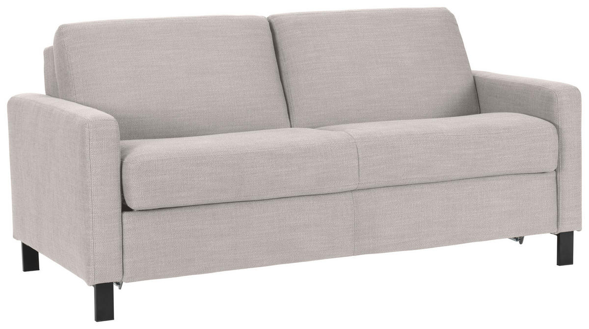 SCHLAFSOFA in Textil Hellgrau  - Hellgrau/Schwarz, Design, Holz/Textil (184/92/102cm) - Venda