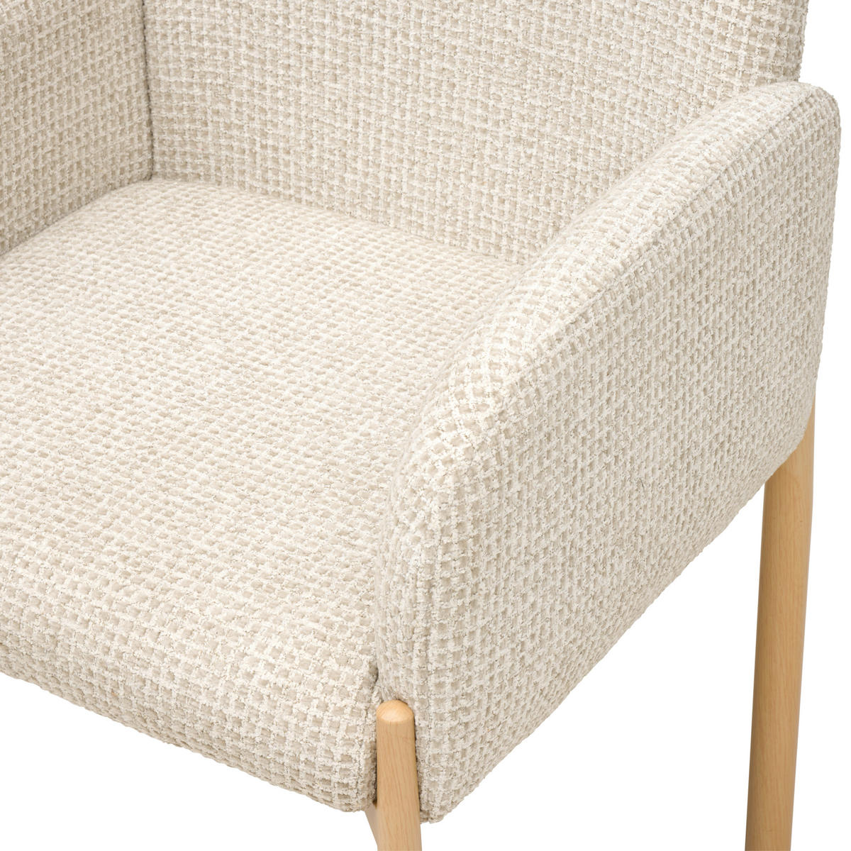 ARMLEHNSTUHL   Chenille  - Taupe/Eichefarben, MODERN, Textil/Metall (58/82,5/60cm) - MID.YOU