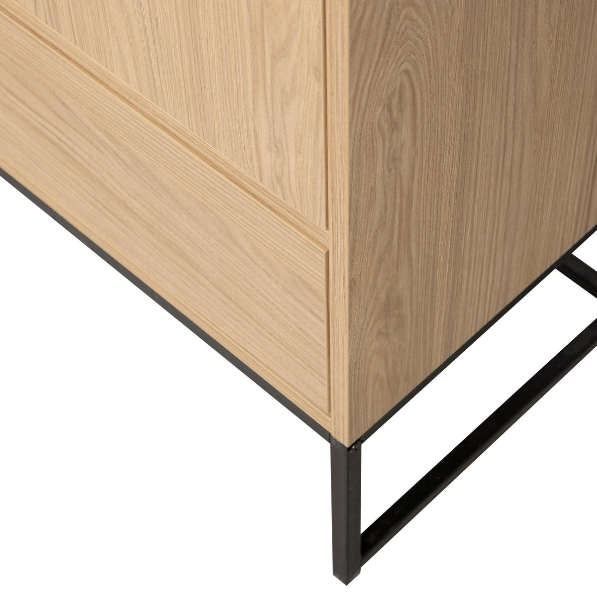 MEHRZWECKSCHRANK 85/149/36 cm  in Eichefarben  - Eichefarben/Schwarz, Design, Holz/Metall (85/149/36cm) - Livetastic