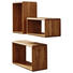 WANDREGALSET Wildeiche vollmassiv Eichefarben - Eichefarben, Design, Holz (100/50/20cm) - Carryhome WANDREGALSET Wildeiche vollmassiv Eichefarben - Eichefarben, Design, Holz (100/50/20cm) - Carryhome