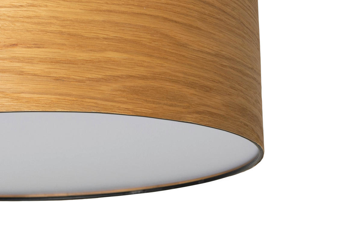 DECKENLEUCHTE  37/13 cm    - Weiss/Eichefarben, Design, Holz/Kunststoff (37/13cm) - Novel