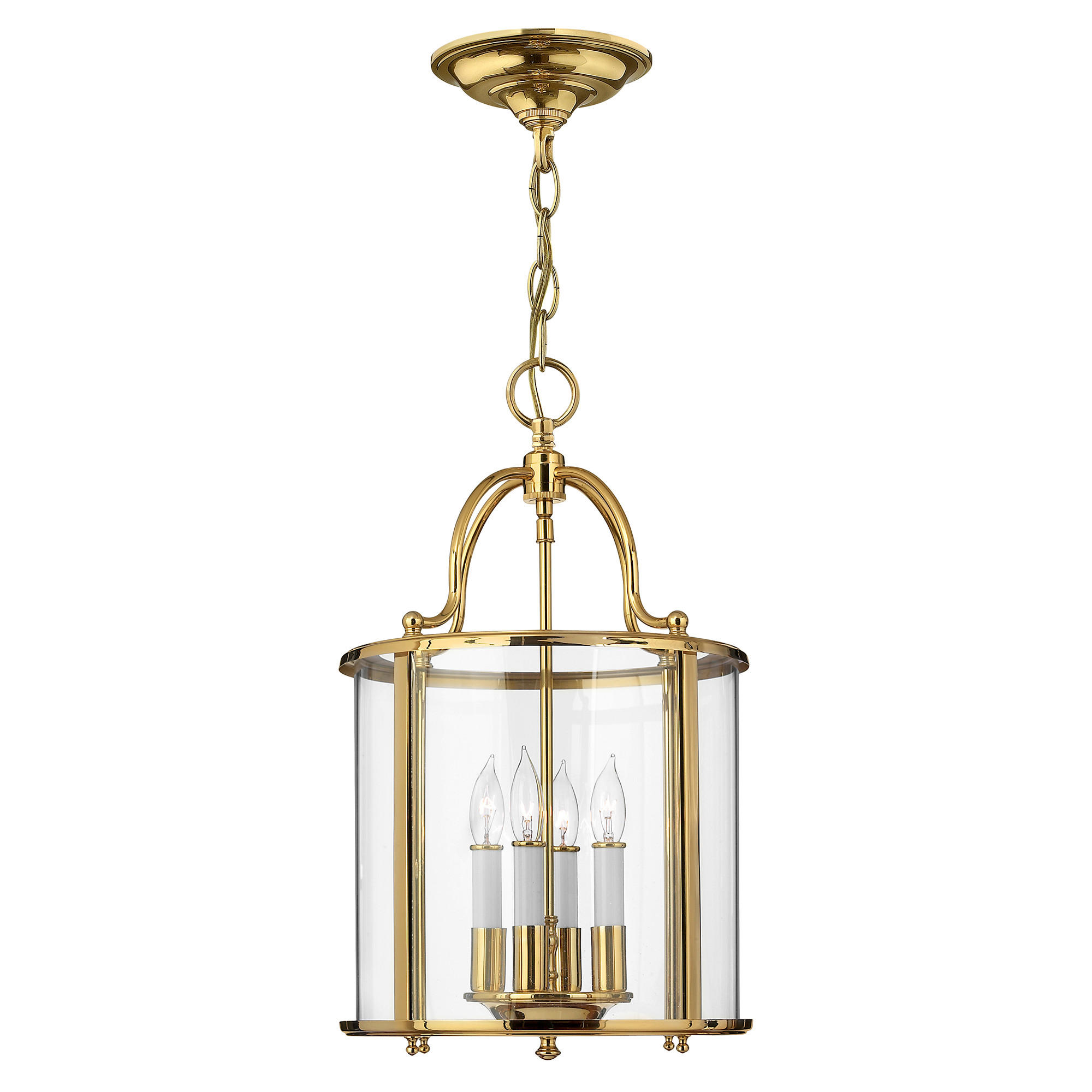 HÄNGELEUCHTE 29.7/61 cm    - Messingfarben, Romantik / Landhaus, Glas/Metall (29.7/61cm) - Elstead Lighting