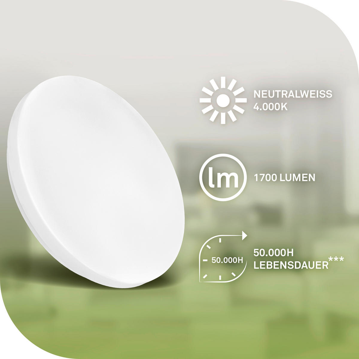LED-DECKENLEUCHTE Elipso A 29/6 cm   - Weiß, Basics, Kunststoff (29/6cm) - Briloner