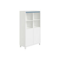 BABYREGAL Olli Standregal 2 Türen unten Blau, Weiß  - Blau/Weiß, Basics, Holzwerkstoff (94,8/159,9/40,1cm) - Paidi
