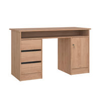 SCHREIBTISCH 126/55/75,6 cm  in Eichefarben  - Eichefarben, MODERN, Holzwerkstoff (126/55/75,6cm) - MID.YOU
