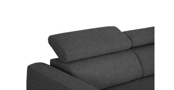 ECKSOFA in Chenille Dunkelgrau  280/205 cm  - Dunkelgrau/Schwarz, Design, Textil/Metall (280/205cm) - Xora