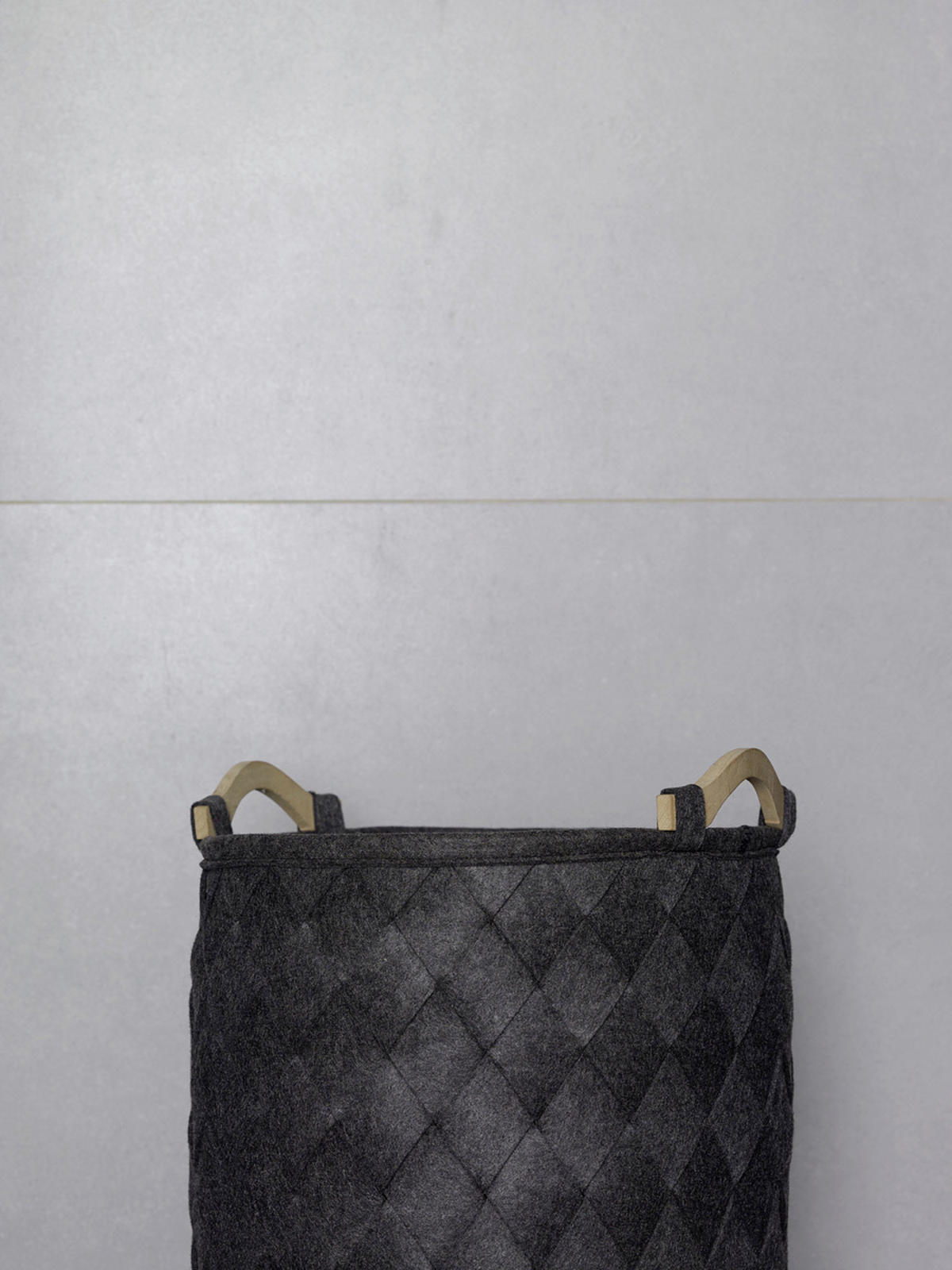 WÄSCHEKORB - Dunkelgrau, KONVENTIONELL, Textil (40/60cm) - Aquanova