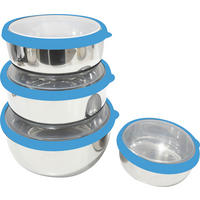 SADA MÍS, kov, 4-dielne - priehľadné/modrá, Basics, kov/plast - Boxxx
