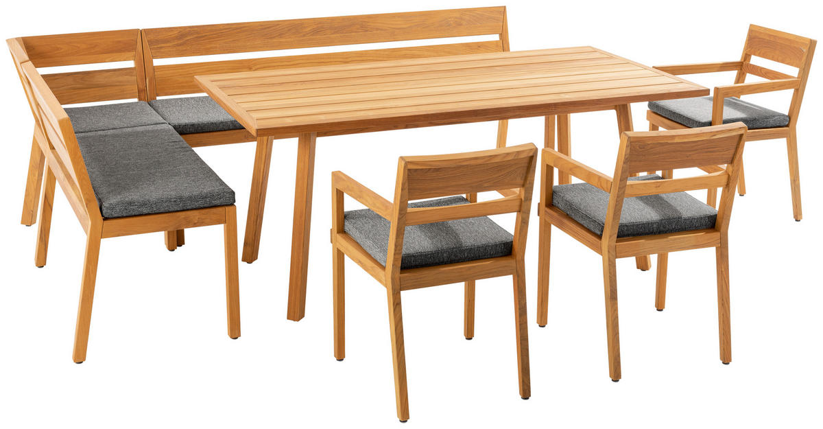 GARTENTISCH 180/95/76 cm  - Teakfarben, Design, Holz (180/95/76cm)