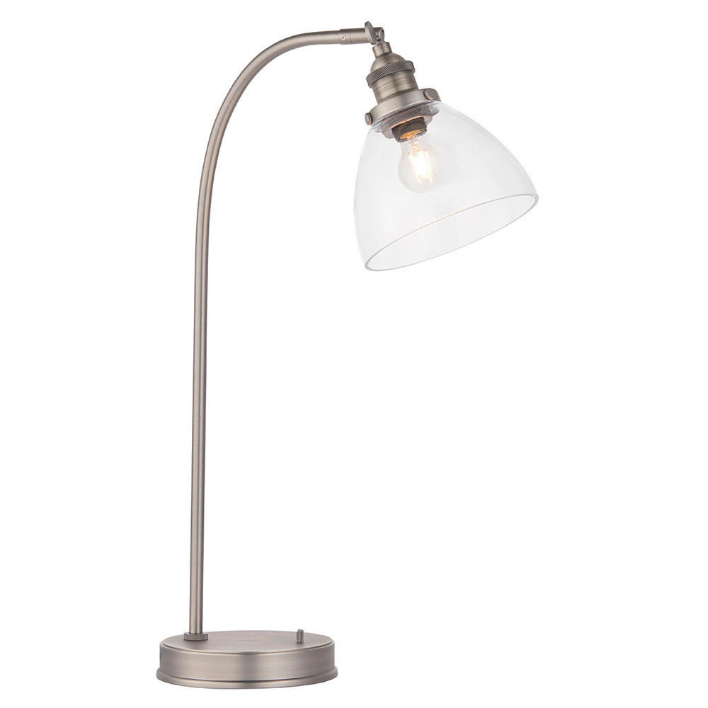 TISCHLEUCHTE Endon Hansen 15/53 cm   - Klar/Grau, KONVENTIONELL, Glas/Metall (15/53cm) - ENDON
