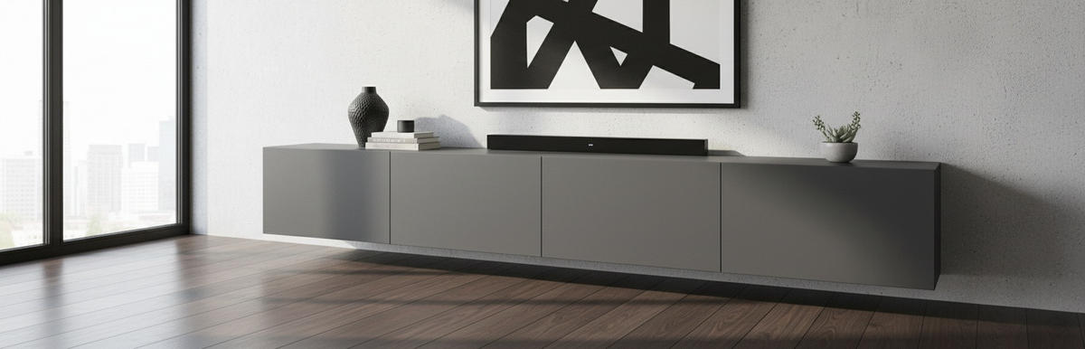 TV-BÄNK Newniq 240/36,7/45 cm  modellutbud, hängande, finns i olika storlekar  - antracit, Design, trämaterial (240/36,7/45cm) - Hom`in