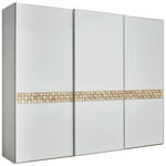 SCHWEBETÜRENSCHRANK  in Grau, Eichefarben  - Eichefarben/Alufarben, Design, Glas/Holz (298/240/68cm) - Dieter Knoll