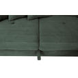ECKSOFA inkl. Funktionen Waldgrün Cord  - Waldgrün/Silberfarben, Design, Textil/Metall (257/226cm) - Xora