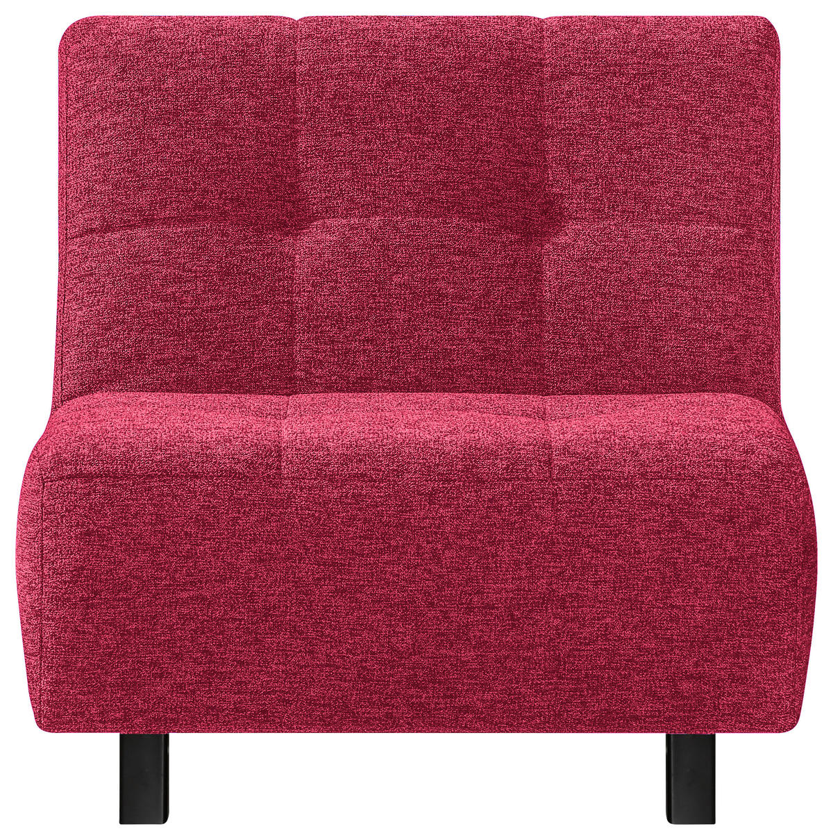SCHLAFSESSEL Flachgewebe Rot    - Rot/Schwarz, Design, Textil/Metall (85/92/102cm) - Novel