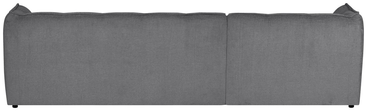 ECKSOFA LIVOLI in Chenille Hellgrau  218/260 cm  - Hellgrau/Schwarz, Design, Textil (218/260cm) - MID.YOU