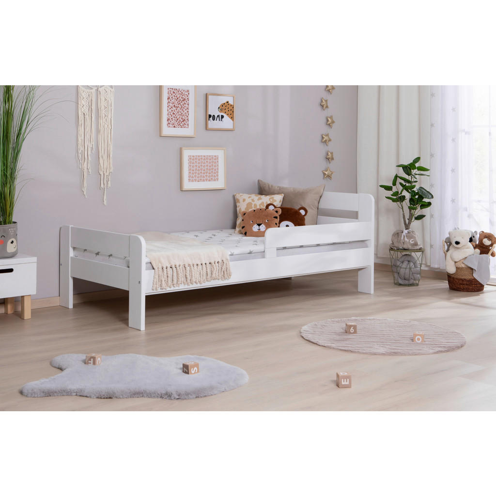 Thumbnail - Mid.you Bett, Weiß, Holz, Kiefer, massiv, Höhe ca. 18 cm, 90x200 cm, für Rollrost geeignet, Schlafzimmer, Betten, Einzel...