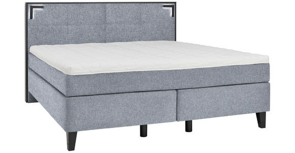 BOXSPRINGBETT 160/200 cm  in Grau  - Schwarz/Grau, Design, Holz/Textil (160/200cm) - Hom`in