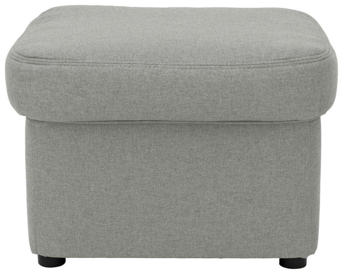 HOCKER Webstoff Silberfarben  - Silberfarben/Schwarz, KONVENTIONELL, Kunststoff/Textil (60/40/60cm) - MID.YOU