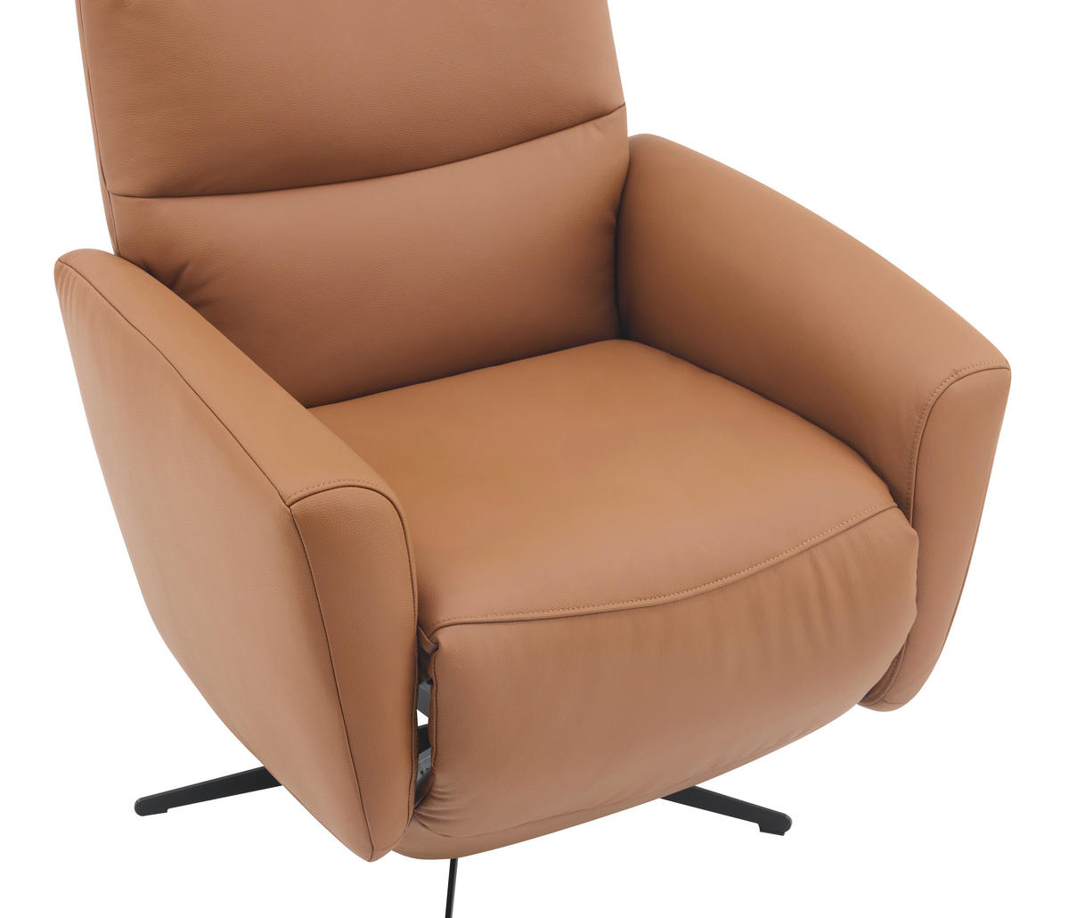 RELAXSESSEL in Textil, Leder Braun  - Schwarz/Braun, Design, Leder/Textil (76/112/80cm) - Livetastic