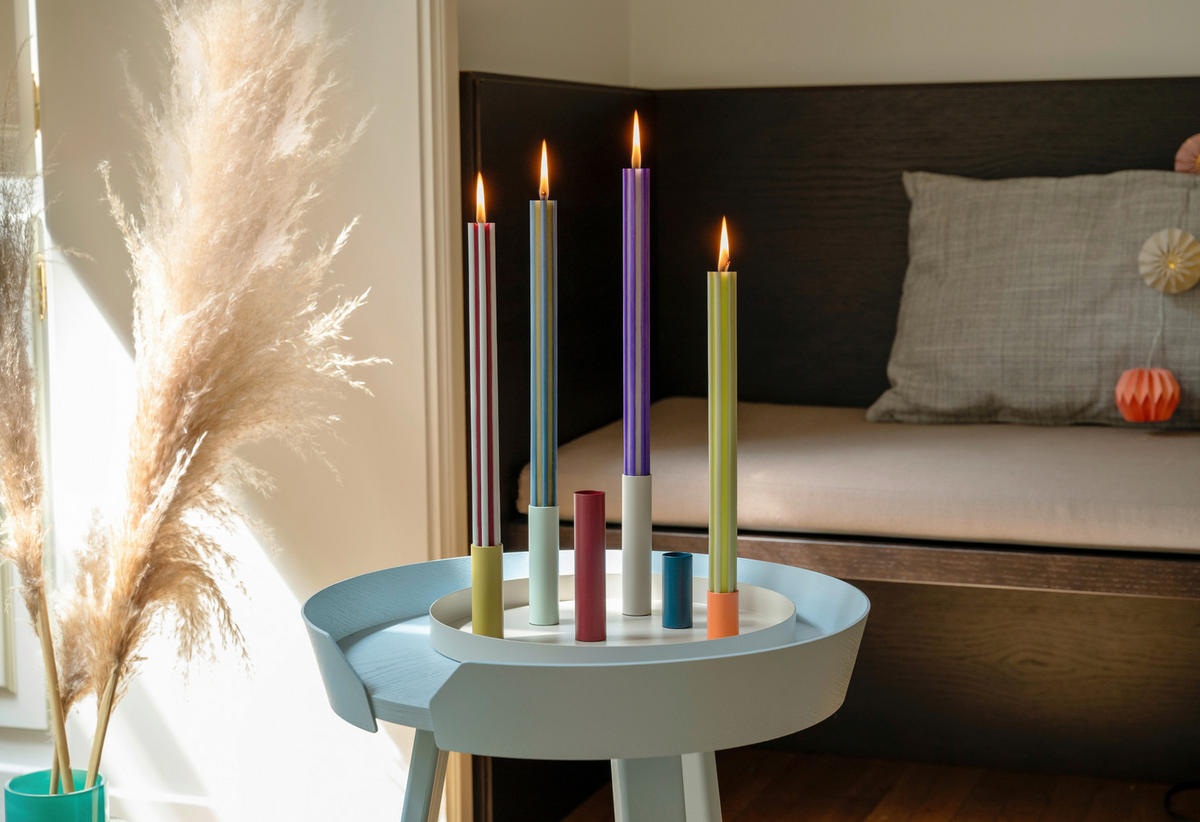 KERZENHALTER - Multicolor, Basics, Metall (30/30/2,5cm)