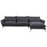 WOHNLANDSCHAFT in Textil Anthrazit - Anthrazit/Schwarz, Design, Textil/Metall (338/165cm) - Hom`in WOHNLANDSCHAFT in Textil Anthrazit - Anthrazit/Schwarz, Design, Textil/Metall (338/165cm) - Hom`in