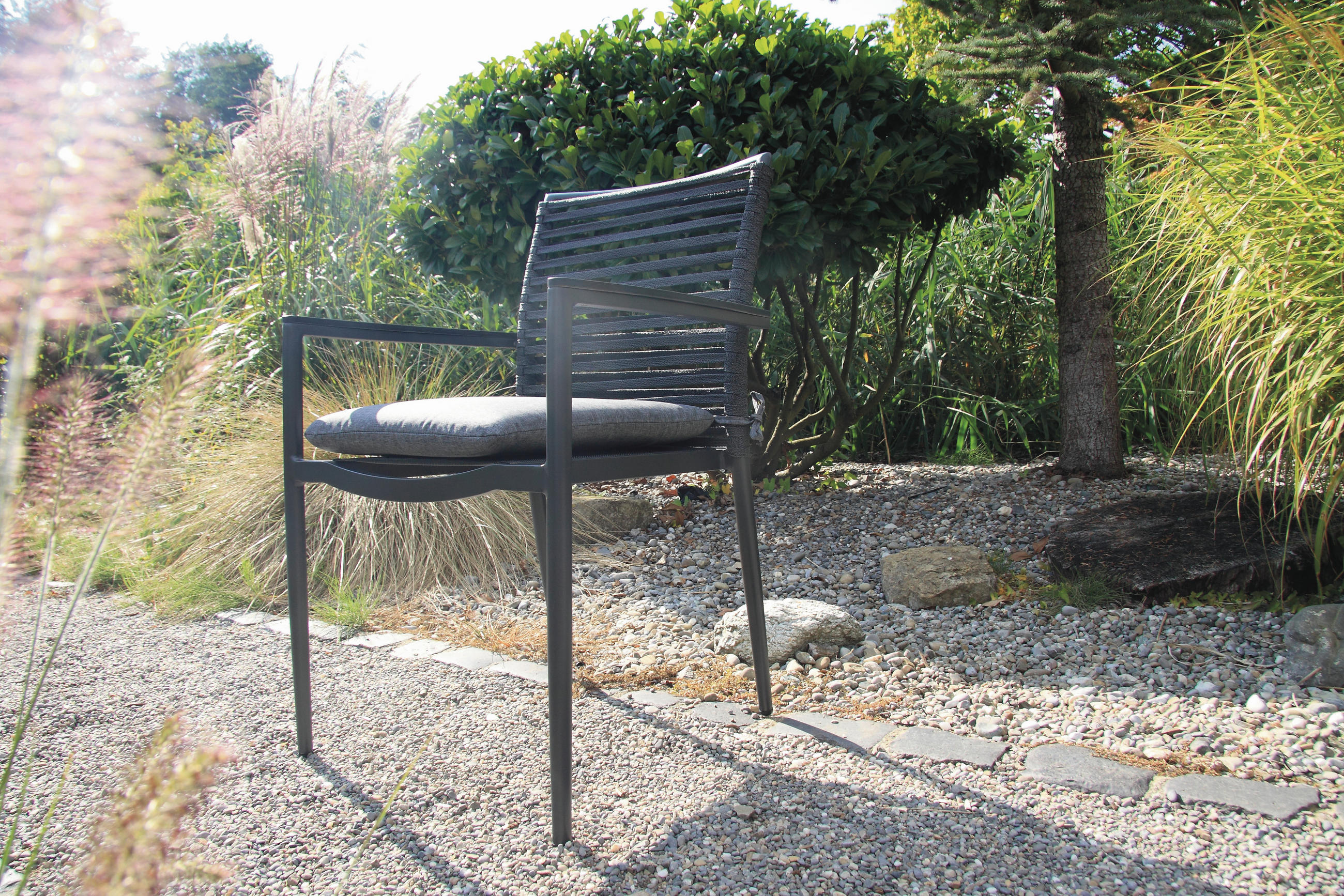 STAPELSESSEL Aluminium Anthrazit, Dunkelgrau  - Dunkelgrau/Anthrazit, Basics, Holzwerkstoff/Kunststoff (61/57/86cm) - Acamp