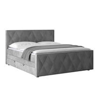 BOXSPRINGBETT 180/200 cm  in Hellgrau  - Hellgrau/Schwarz, MODERN, Karton/Holzwerkstoff (180/200cm) - MID.YOU