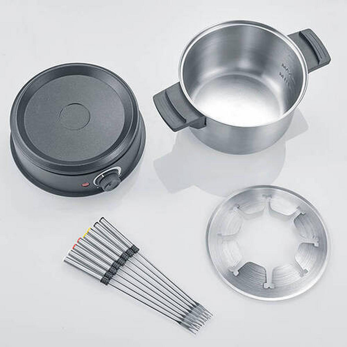 FONDUESET FO 2470  - Schwarz, Basics, Kunststoff/Metall (30/23,5/25,5cm) - Severin