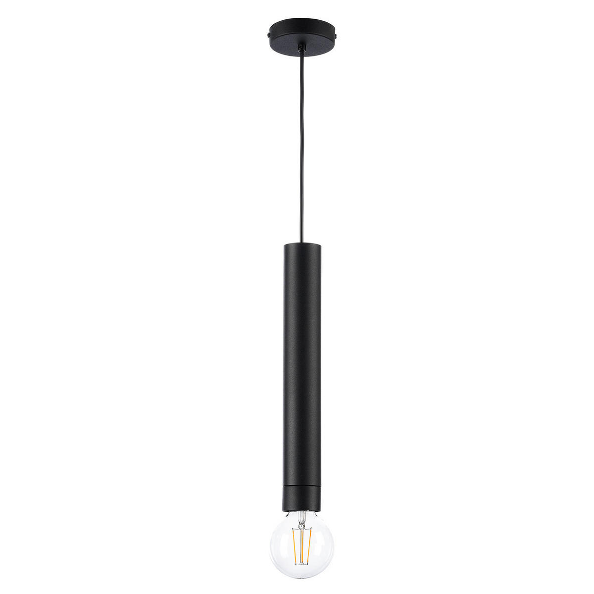 HÄNGELEUCHTE 10/90 cm   - Schwarz, Design, Metall (10/90cm)