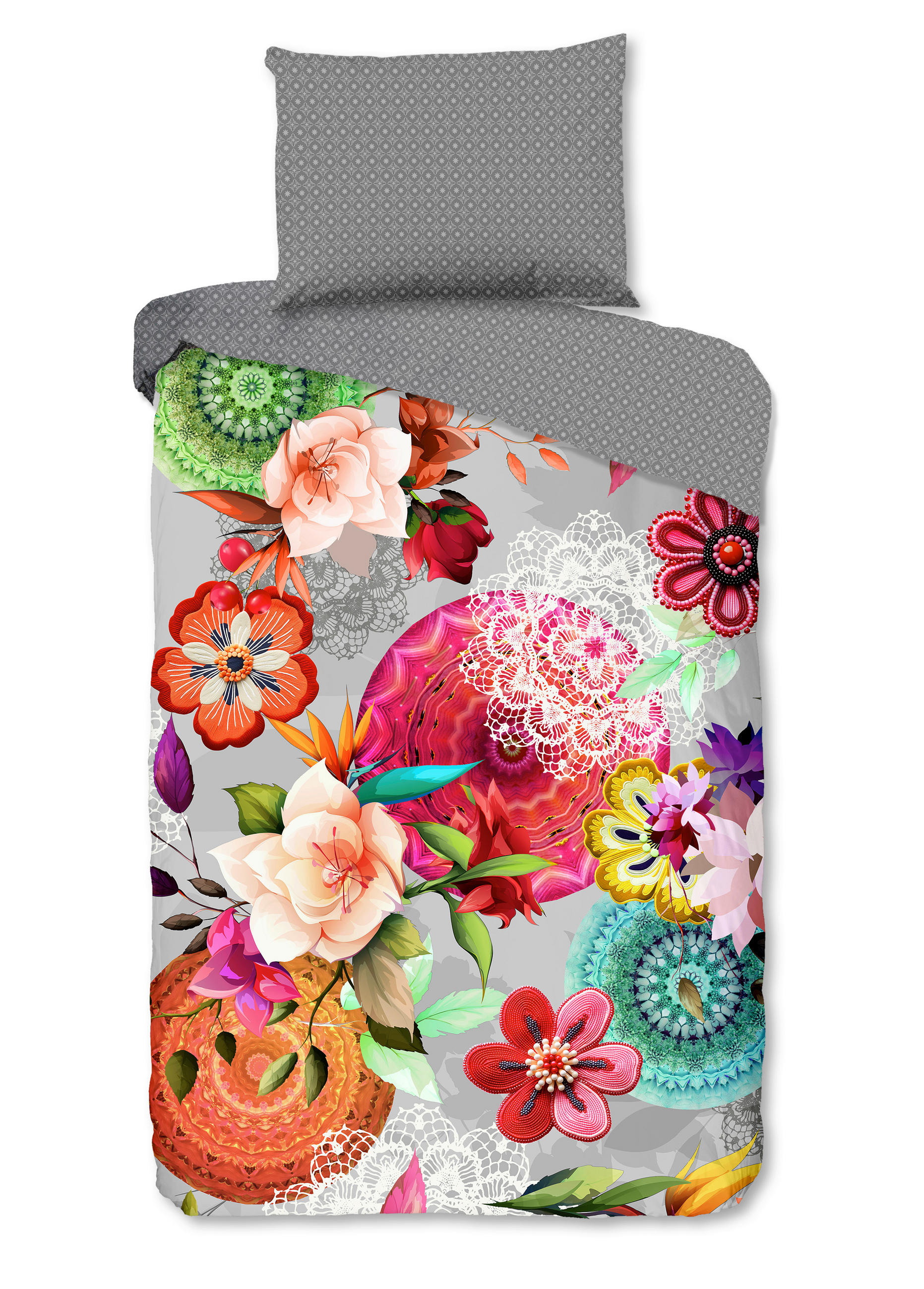 BETTWÄSCHE HIP Flanell, Biber 140/200 cm  - Multicolor/Grau, Design, Textil (140/200cm)