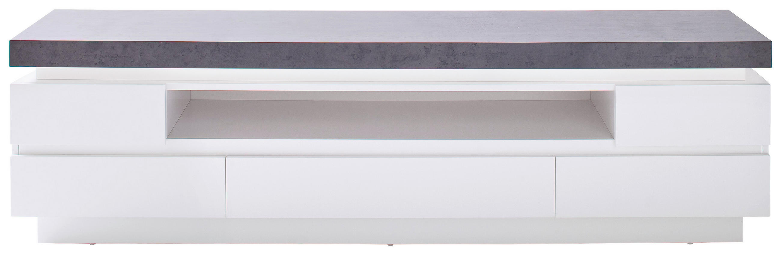 LOWBOARD  in 175/48/40 cm  - Dunkelgrau/Weiß, Design, Holzwerkstoff (175/48/40cm)