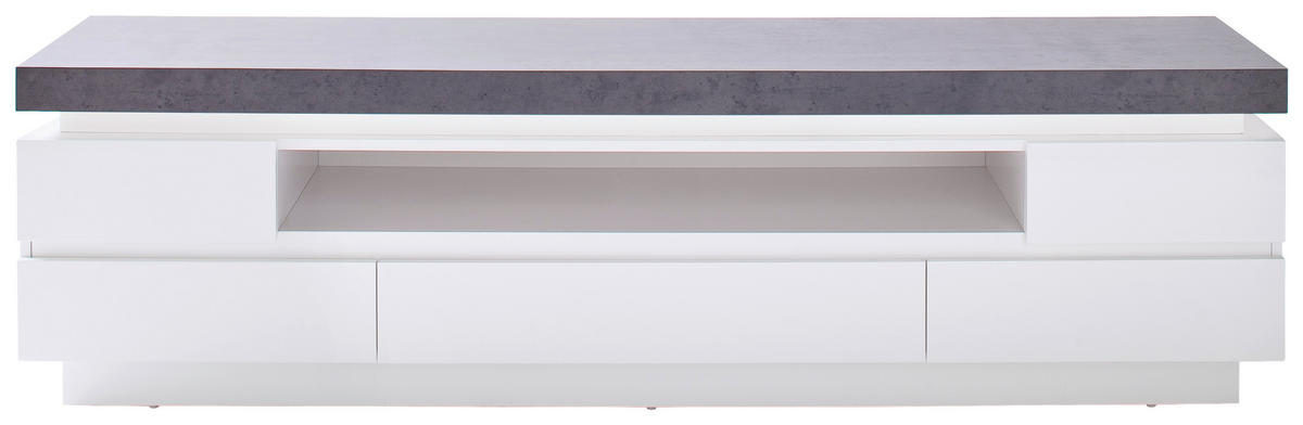 LOWBOARD  in 175/48/40 cm  - Dunkelgrau/Weiß, Design, Holzwerkstoff (175/48/40cm)