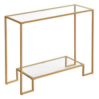 KONSOLENTISCH Goldfarben  - Goldfarben, Trend, Glas/Metall (100/35/80cm) - Boxxx