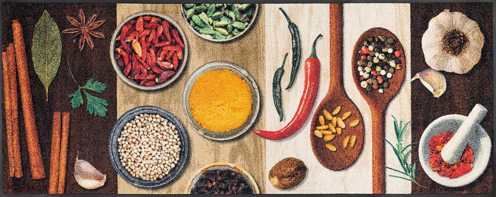 wash+dry Küchenläufer Hot Spices Mehrfarbig 75x190 cm