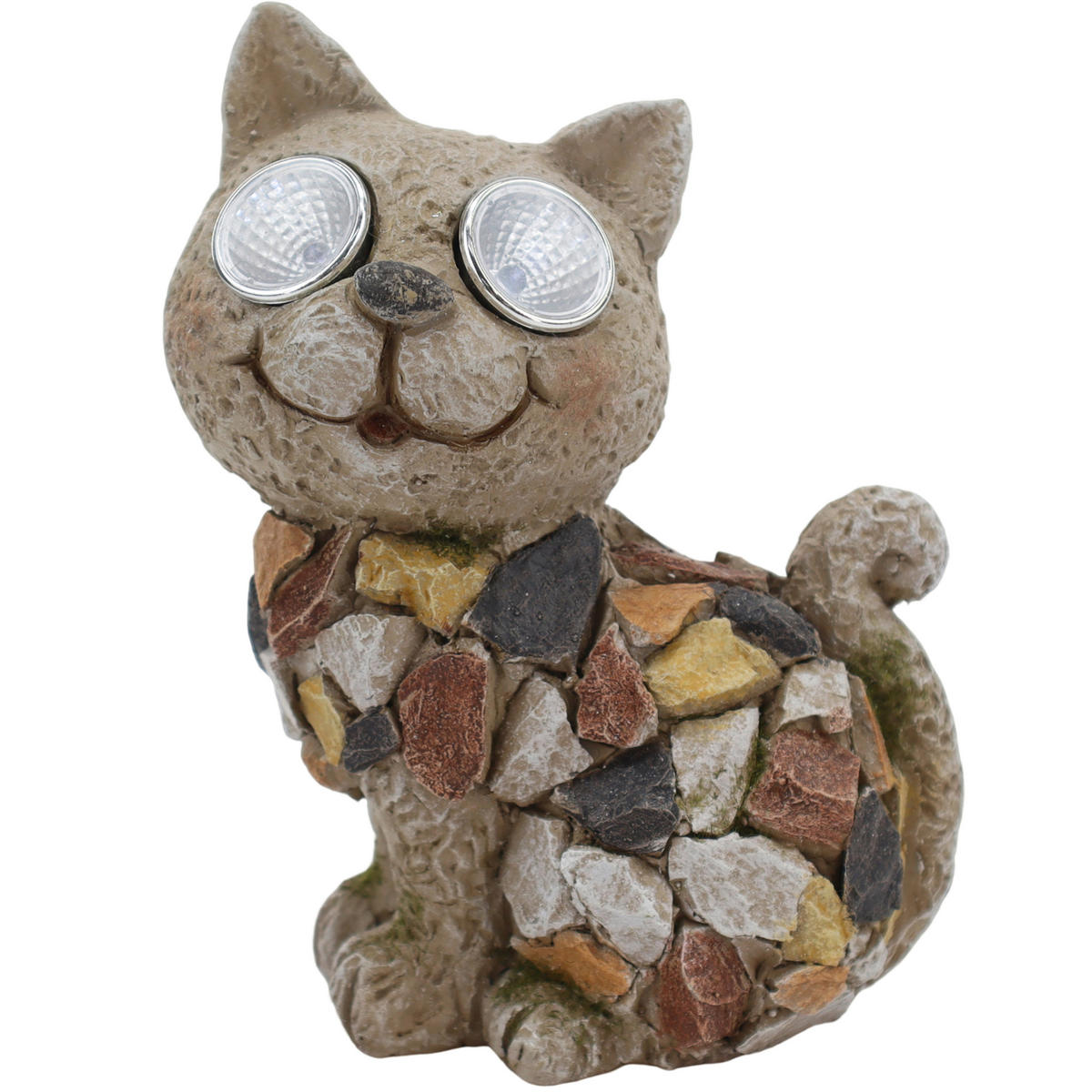 DEKOKATZE - Gelb/Braun, LIFESTYLE, Kunststoff (12,7/16,5/8,5cm)