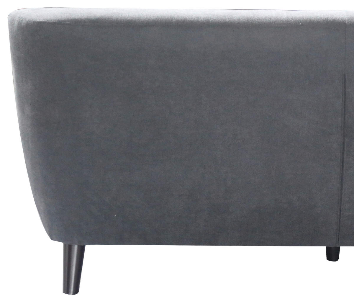 3-SITZER-SOFA in Mikrofaser Schwarz, Dunkelgrau  - Dunkelgrau/Schwarz, MODERN, Holz/Textil (181/82/85cm) - Luca Bessoni