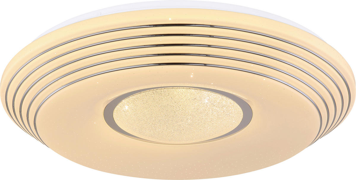 STROPNÍ LED SVÍTIDLO, 50/8 cm  - bílá, Basics, kov/plast (50/8cm) - Novel
