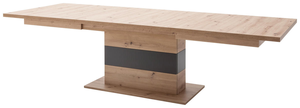 ESSTISCH in Holzwerkstoff 180-280/100/77 cm  - Eichefarben/Anthrazit, Design, Holzwerkstoff (180-280/100/77cm) - Livetastic