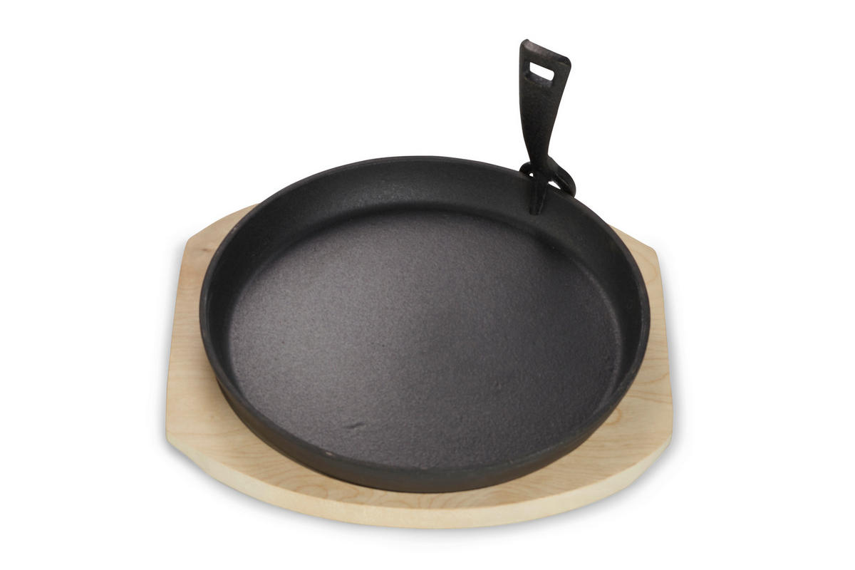 PFANNENSET Rund Gusseisen 4-teilig  - Schwarz, Basics, Metall (26/3cm) - Echtwerk
